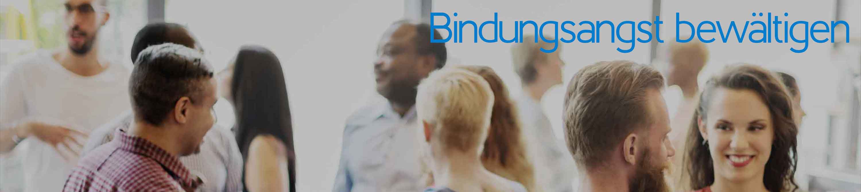 Angstfreier leben. Lösungsorientierte Kurzzeittherapie, Therapie und Coaching. Praxis für Angststörungen, Phobien und Panikattacken. Reiner Müller Bindungsangst bewältigen. Eine Gruppe von verschiedenen Menschen, vielleicht auf einer Party, die angstfrei und gelassen in Kontakt miteinander sind, trotz ihrer Unterschiedlichkeit.